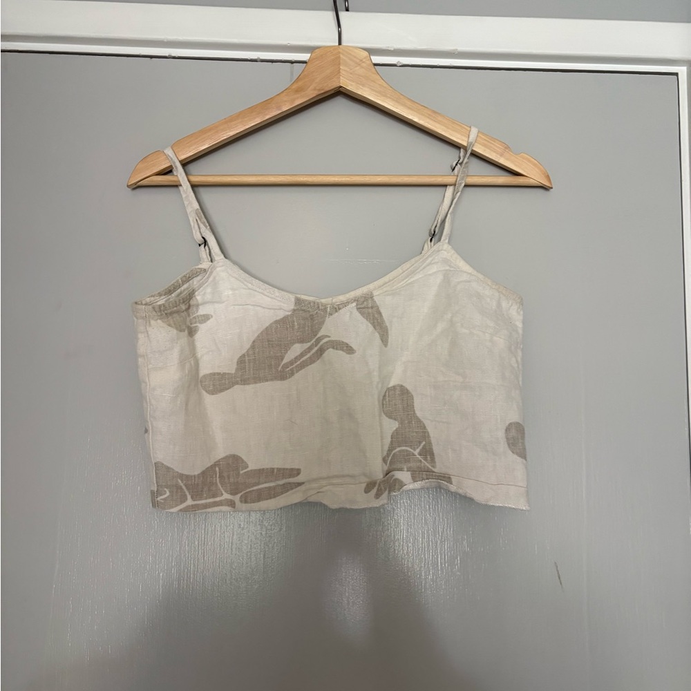 Paloma Wool Beige linen Camisole Top